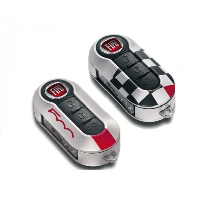 500 Chequered Flag Replacement for Broken Damaged Key Covers - Pair