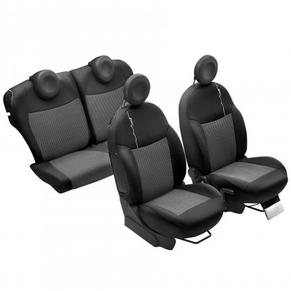 500 Seat Covers Tailored Fitted Colour Black