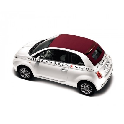 Fiat 500 Humanoid Graphic Stickers White/Black or White/Red