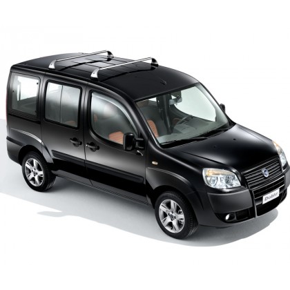 Doblo Aluminum Roof Bars (2x Roof Bars and Shield) - Strong Build