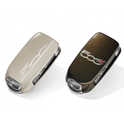 Fiat 500X Key Covers - Beige Logo and Bronze Streets