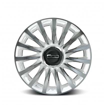 500L|17" Alloy Wheel Diamond Design - Two Tone White - Set of 4