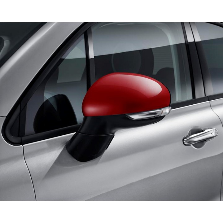 FOR FIAT 500 (312) 07-18 NEW WING MIRROR COVER PAINTED RED (111