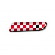 500 Side Stylish Decoration Mouldings Badge Red Chequered - Pair