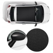 500 Wrapped Side Mirror Covers & Roof Decal - Micro Carbon Black