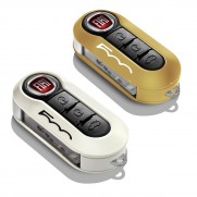 500L - Trekking|500L - Estate Key Covers In Pastel Ochre And White