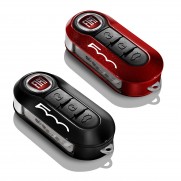 500L - Trekking Key Covers In Metallic Red And Pastel Black-[Pair]
